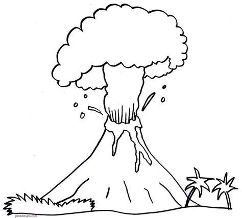Dibujos de un volcán para colorear: Dibujar Fácil, dibujos de Un Volcan En Erupcion, como dibujar Un Volcan En Erupcion para colorear e imprimir