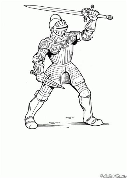 Coloring page - A armadura de cavaleiro: Dibujar Fácil con este Paso a Paso, dibujos de Una Armadura Medieval, como dibujar Una Armadura Medieval para colorear e imprimir