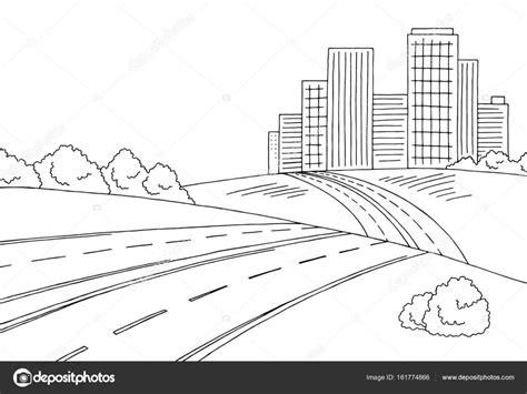 Dibujos: carretera para colorear | Vector ilustración del: Aprende como Dibujar y Colorear Fácil con este Paso a Paso, dibujos de Una Autopista, como dibujar Una Autopista paso a paso para colorear