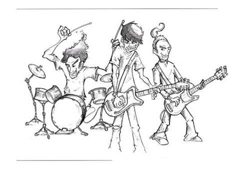 Dibujos De Jovenes Para Colorear - Find Gallery: Dibujar Fácil con este Paso a Paso, dibujos de Una Banda De Rock, como dibujar Una Banda De Rock paso a paso para colorear