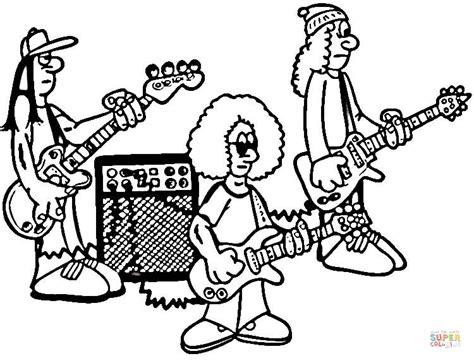 Dibujo de Ensayo de una Banda de Rock para colorear: Dibujar y Colorear Fácil con este Paso a Paso, dibujos de Una Banda De Rock, como dibujar Una Banda De Rock para colorear