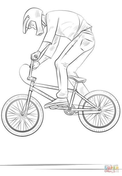 Bike drawing. Bmx drawing. Drawing tutorial: Aprender a Dibujar y Colorear Fácil, dibujos de Una Bici Bmx, como dibujar Una Bici Bmx para colorear e imprimir