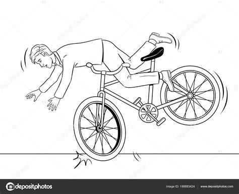 Dibujos: bicicletas para colorear | Hombre cae de: Aprender a Dibujar Fácil con este Paso a Paso, dibujos de Una Bicicleta Con Una Persona, como dibujar Una Bicicleta Con Una Persona para colorear e imprimir