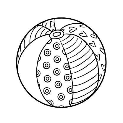 Ilustración de Libro Para Colorear Bola De Playa y más: Dibujar y Colorear Fácil, dibujos de Una Bola En 3D, como dibujar Una Bola En 3D para colorear