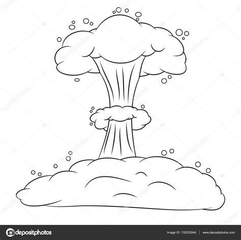 Mushroom cloud. nuclear explosion silhouette. vector: Dibujar Fácil, dibujos de Una Bomba Nuclear, como dibujar Una Bomba Nuclear para colorear