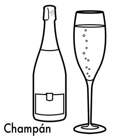 COLOREAR BOTELLAS DE CHAMPAN: Dibujar y Colorear Fácil con este Paso a Paso, dibujos de Una Botella De Champagne, como dibujar Una Botella De Champagne para colorear e imprimir