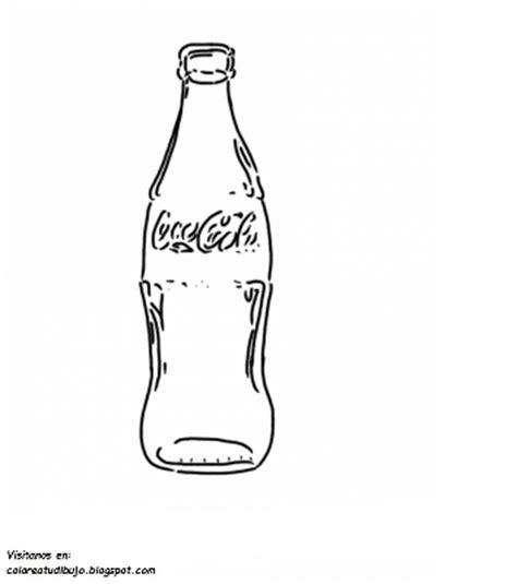 COLOREA TUS DIBUJOS: Botella de coca Cola de vidrio para: Aprende como Dibujar y Colorear Fácil, dibujos de Una Botella De Coca Cola, como dibujar Una Botella De Coca Cola paso a paso para colorear