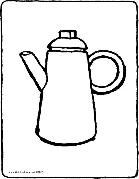 una cafetera - kiddicolour: Aprender como Dibujar Fácil con este Paso a Paso, dibujos de Una Cafetera, como dibujar Una Cafetera paso a paso para colorear