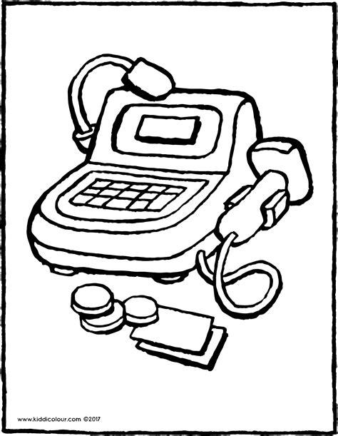 caja registradora de juguete - kiddicolour: Aprende como Dibujar Fácil con este Paso a Paso, dibujos de Una Caja Registradora, como dibujar Una Caja Registradora para colorear