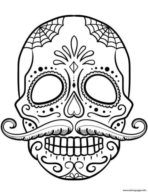 Found on Google from nazly.me | Dibujos sugar skull: Dibujar Fácil con este Paso a Paso, dibujos de Una Calavera Dia De Muertos, como dibujar Una Calavera Dia De Muertos paso a paso para colorear