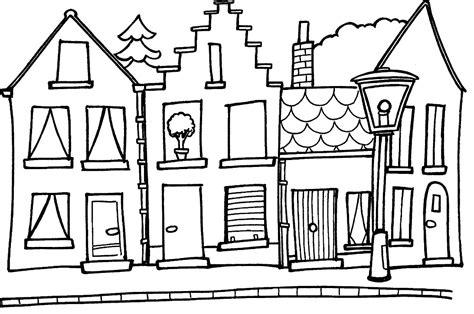 Dibujo de una calle para colorear | House colouring pages: Aprender a Dibujar Fácil con este Paso a Paso, dibujos de Una Calle Con Edificios, como dibujar Una Calle Con Edificios para colorear e imprimir