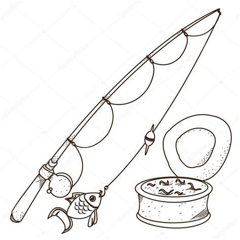 Imágenes: cañas de pescar para dibujar | Caña de pescar: Aprender como Dibujar y Colorear Fácil, dibujos de Una Caña De Pescar, como dibujar Una Caña De Pescar para colorear