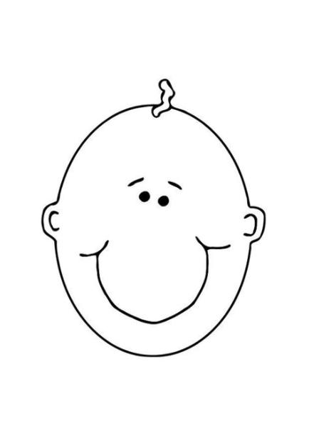 Dibujo para colorear Cara de bebé - Img 11898: Aprende como Dibujar y Colorear Fácil, dibujos de Una Cara De, como dibujar Una Cara De paso a paso para colorear