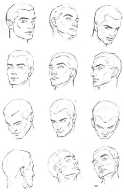 Aprende a dibujar la cabeza humana. Retratos | Drawing the: Dibujar y Colorear Fácil, dibujos de Una Cara Mirando Hacia Arriba, como dibujar Una Cara Mirando Hacia Arriba para colorear e imprimir