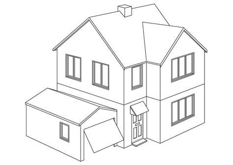 Dibujo para colorear Casa - Img 9454: Dibujar y Colorear Fácil, dibujos de Una Casa 3D, como dibujar Una Casa 3D para colorear