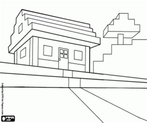 Juegos de Minecraft para colorear. imprimir y pintar: Aprende a Dibujar Fácil, dibujos de Una Casa De Minecraft, como dibujar Una Casa De Minecraft para colorear e imprimir
