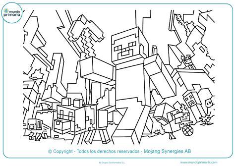 Dibujos de Minecraft para Colorear 【Imprimir y Descargar】: Dibujar y Colorear Fácil, dibujos de Una Casa De Minecraft, como dibujar Una Casa De Minecraft para colorear