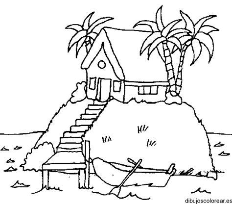 Casa en la playa: Dibujar Fácil, dibujos de Una Casa En La Playa, como dibujar Una Casa En La Playa para colorear e imprimir