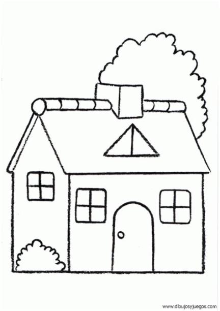 dibujos-de-casas-019 | Dibujos y juegos. para pintar y: Aprender a Dibujar y Colorear Fácil, dibujos de Una Casa En Paint, como dibujar Una Casa En Paint para colorear e imprimir