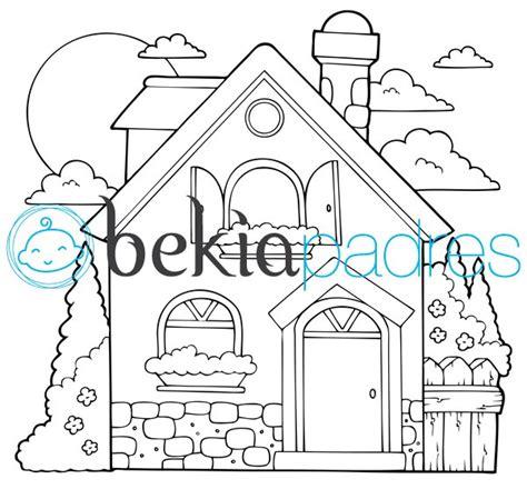 Casa: dibujo para colorear: Aprender como Dibujar Fácil, dibujos de Una Casa En Paint, como dibujar Una Casa En Paint paso a paso para colorear