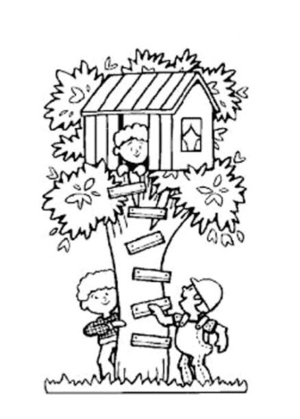 Colorear casa en un árbol - Jugar y Colorear: Aprende a Dibujar y Colorear Fácil, dibujos de Una Casa En Un Arbol, como dibujar Una Casa En Un Arbol para colorear e imprimir