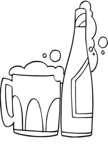 Botella de cerveza para colorear y pintar - Dibujo Views: Aprende a Dibujar y Colorear Fácil, dibujos de Una Cerveza, como dibujar Una Cerveza paso a paso para colorear