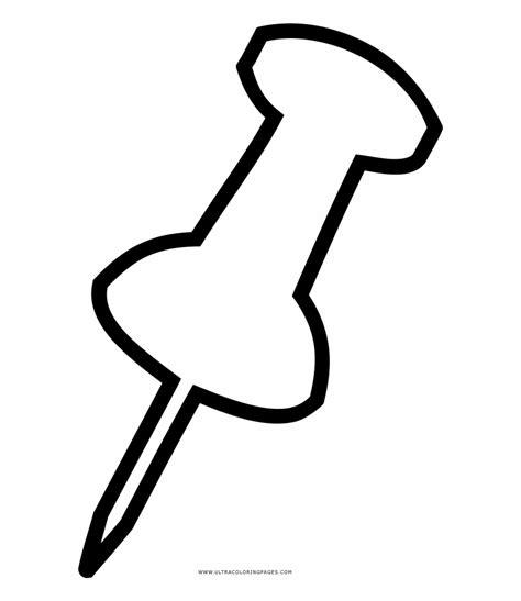 Thumbtack Coloring Page - Dibujos De Chinches Para: Dibujar y Colorear Fácil, dibujos de Una Chincheta, como dibujar Una Chincheta para colorear e imprimir