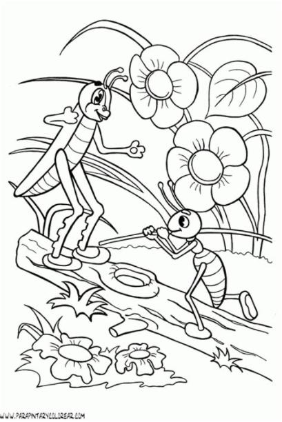 La cigarra y la hormigas imagenes para pintar - Imagui: Aprende como Dibujar Fácil con este Paso a Paso, dibujos de Una Cigarra Y Una Hormiga, como dibujar Una Cigarra Y Una Hormiga para colorear e imprimir