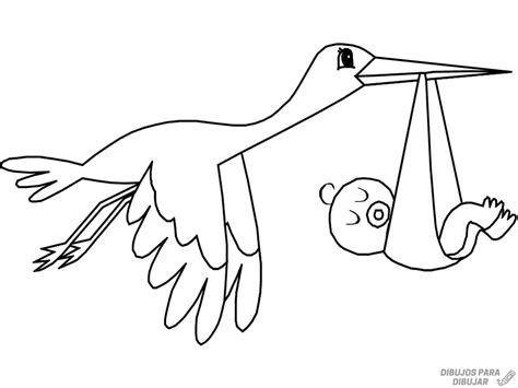 磊 Dibujos de cigüeñas【190】para dibujar: Dibujar Fácil, dibujos de Una Cigueña Con Un Bebe, como dibujar Una Cigueña Con Un Bebe para colorear e imprimir