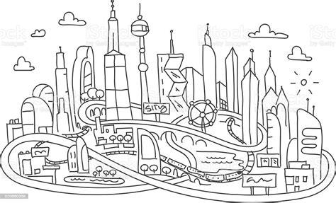 [Download grátis! √] Cidade Desenho Do Futuro: Dibujar Fácil, dibujos de Una Ciudad Del Futuro, como dibujar Una Ciudad Del Futuro para colorear e imprimir