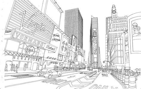 Perspectiva Time Square Pablo Eliseo Perez argueta: Aprender como Dibujar y Colorear Fácil con este Paso a Paso, dibujos de Una Ciudad En Perspectiva, como dibujar Una Ciudad En Perspectiva para colorear