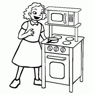 Cocina para colorear: Aprende como Dibujar y Colorear Fácil con este Paso a Paso, dibujos de Una Cocina De Juguete, como dibujar Una Cocina De Juguete para colorear