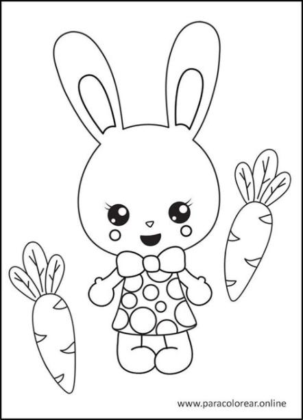 Los mejores Dibujos de Conejos para Colorear Imprimir y: Dibujar Fácil, dibujos de Una Coneja, como dibujar Una Coneja paso a paso para colorear