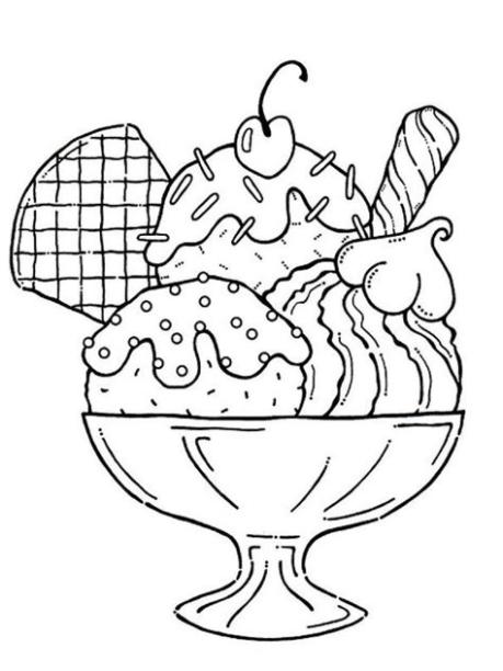 Dibujos para colorear Copa de helado | Dibujosparaimprimir.es: Dibujar y Colorear Fácil, dibujos de Una Copa De Helado, como dibujar Una Copa De Helado para colorear e imprimir