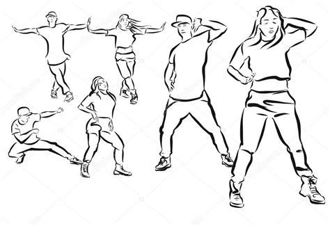 Tres Poses Duett. Hip Hop coreografía para colorear: Aprender a Dibujar y Colorear Fácil con este Paso a Paso, dibujos de Una Coreografia De Baile, como dibujar Una Coreografia De Baile paso a paso para colorear