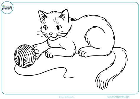Dibujos de gatos para imprimir y colorear - Mundo Primaria: Dibujar y Colorear Fácil, dibujos de Una Cria De Gato, como dibujar Una Cria De Gato para colorear e imprimir
