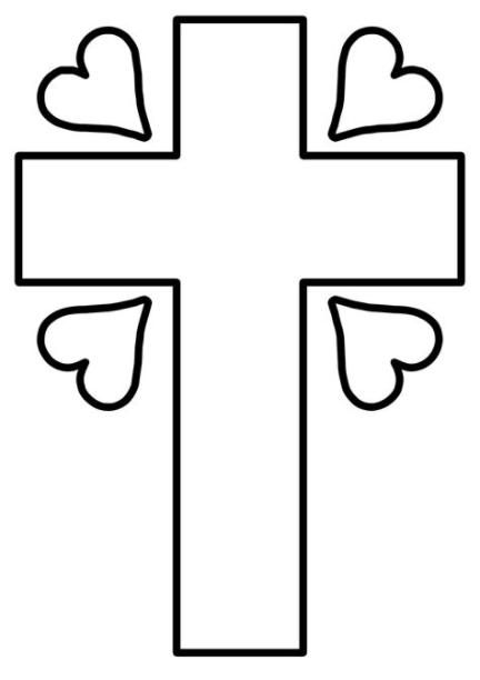 Cruz con Corazón | Cruces Cristianas para Imprimir y Colorear: Aprender a Dibujar y Colorear Fácil con este Paso a Paso, dibujos de Una Cruz, como dibujar Una Cruz para colorear e imprimir
