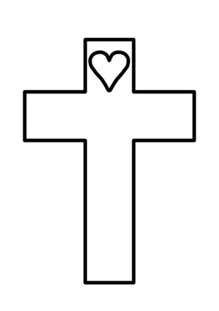 Cruz con Corazón | Cruces Cristianas para Imprimir y Colorear: Aprende como Dibujar Fácil, dibujos de Una Cruz, como dibujar Una Cruz paso a paso para colorear
