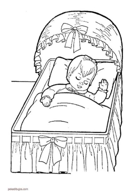 Dibujos de cunas para colorear: Dibujar Fácil, dibujos de Una Cuna De Bebe, como dibujar Una Cuna De Bebe para colorear