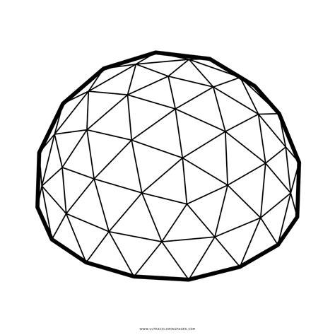 Dibujo De Cúpula Geodésica Para Colorear - Ultra: Aprender a Dibujar Fácil, dibujos de Una Cupula, como dibujar Una Cupula paso a paso para colorear