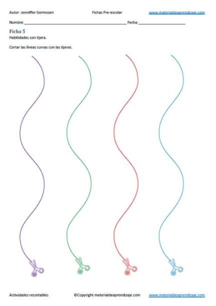 Recortar líneas curvas | Habilidades de tijera: Dibujar Fácil, dibujos de Una Curva, como dibujar Una Curva para colorear