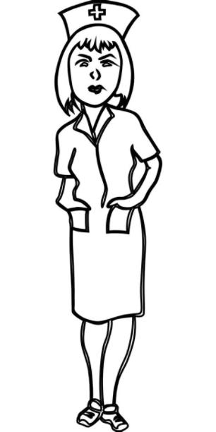 enfermera para colorear: Dibujar y Colorear Fácil con este Paso a Paso, dibujos de Una Enfermera, como dibujar Una Enfermera para colorear e imprimir