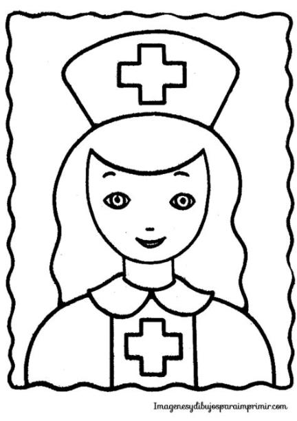 Dibujos de enfermeras para colorear-Imágenes y dibujos: Dibujar y Colorear Fácil, dibujos de Una Enfermera, como dibujar Una Enfermera paso a paso para colorear