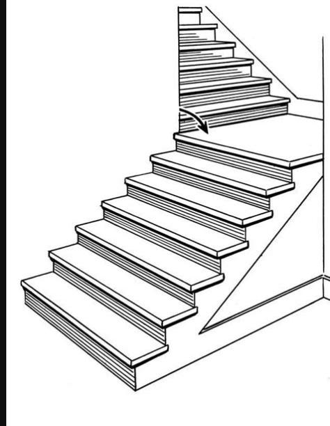 Escalones para colorear y pintar - Dibujo Views: Dibujar y Colorear Fácil con este Paso a Paso, dibujos de Una Escalera En Perspectiva, como dibujar Una Escalera En Perspectiva para colorear e imprimir