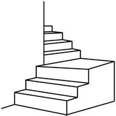 Escalones para colorear y pintar - Dibujo Views: Dibujar Fácil, dibujos de Una Escalera En Perspectiva, como dibujar Una Escalera En Perspectiva paso a paso para colorear