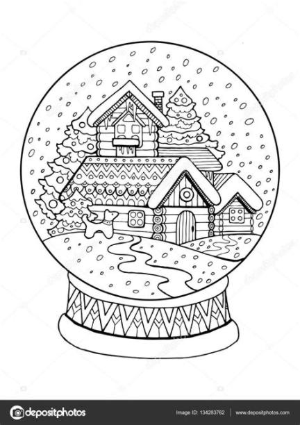 Navidad esfera de vidrio para colorear vector — Archivo: Dibujar Fácil, dibujos de Una Esfera De Cristal, como dibujar Una Esfera De Cristal para colorear e imprimir