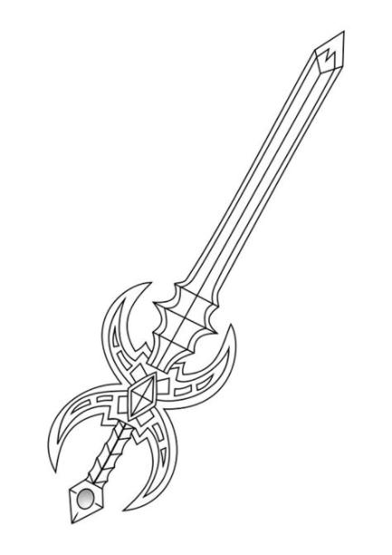 Disegno da colorare spada - Disegni Da Colorare E Stampare: Aprende como Dibujar Fácil, dibujos de Una Espada Laser, como dibujar Una Espada Laser para colorear e imprimir