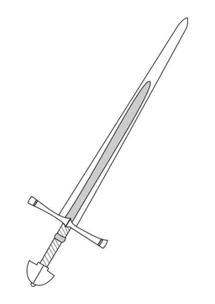 Dibujo para colorear espada - Dibujos Para Imprimir Gratis: Dibujar y Colorear Fácil, dibujos de Una Espada Laser, como dibujar Una Espada Laser para colorear
