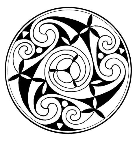 Mandalas Para Pintar: Espiral celta del Book of Durrow: Aprender a Dibujar Fácil, dibujos de Una Espiral De 4 Centros, como dibujar Una Espiral De 4 Centros para colorear e imprimir