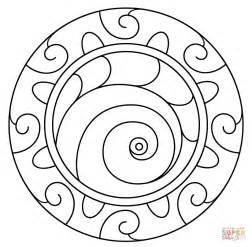 Mandala with Spiral Pattern coloring page | Free Printable: Dibujar y Colorear Fácil con este Paso a Paso, dibujos de Una Espiral En Photoshop, como dibujar Una Espiral En Photoshop paso a paso para colorear